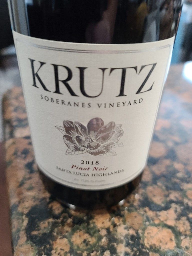 Krutz Soberanes VIneyard Pinot Noir SLH 2022