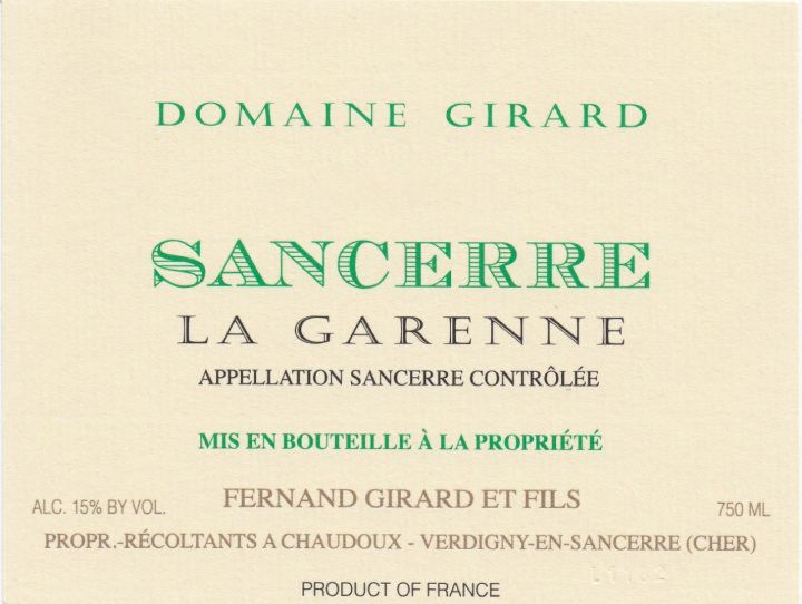 Domaine Girard Sancerre  La Garenne 2023