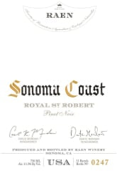 Raen Sonoma Coast Royal St. Robert Pinot Noir  2017