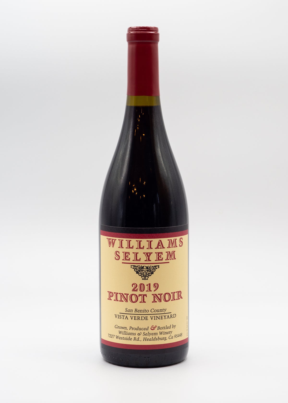 Williams Selyem Pinot Noir Vista Verde Vineyard 2019